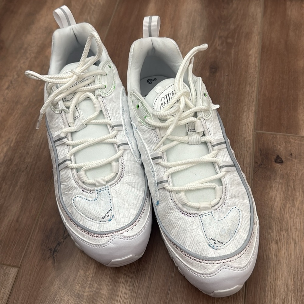 Women’s Nike Air Max 98 LX White and Gray Sneakers